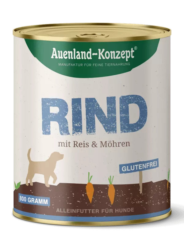 Auenland Rind mit Reis 800g